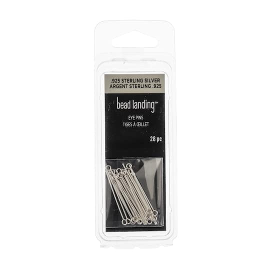 1" Sterling Silver Eye Pins, 28ct. by Bead Landing™